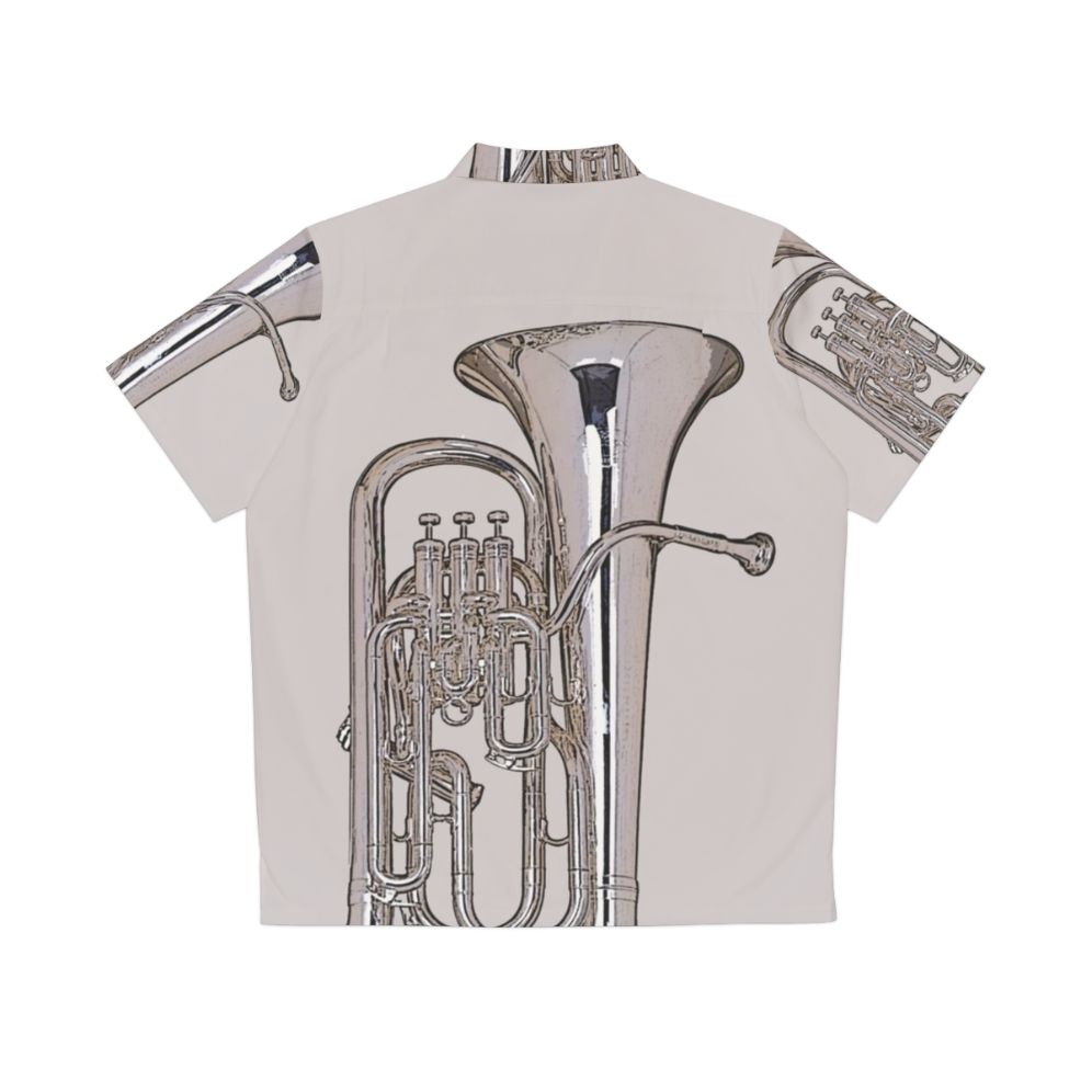 Big Silver Euphonium Hawaiian Shirt - Back