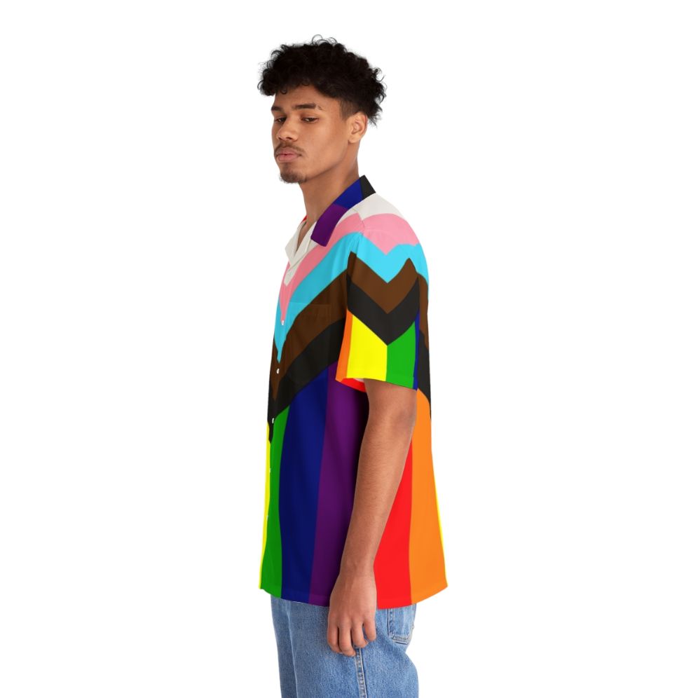 Progressive Rainbow Flag Pride Hawaiian Shirt - People Left