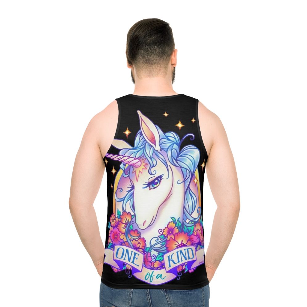 Magical unicorn unisex tank top - men back