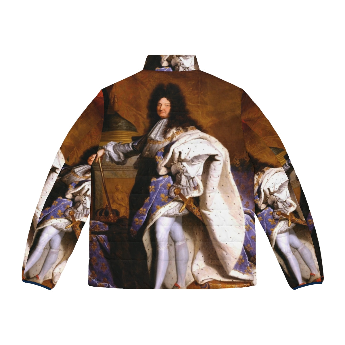 Puffer jacket inspired by Hyacinth Rigaud's painting of King Louis XIV - Back