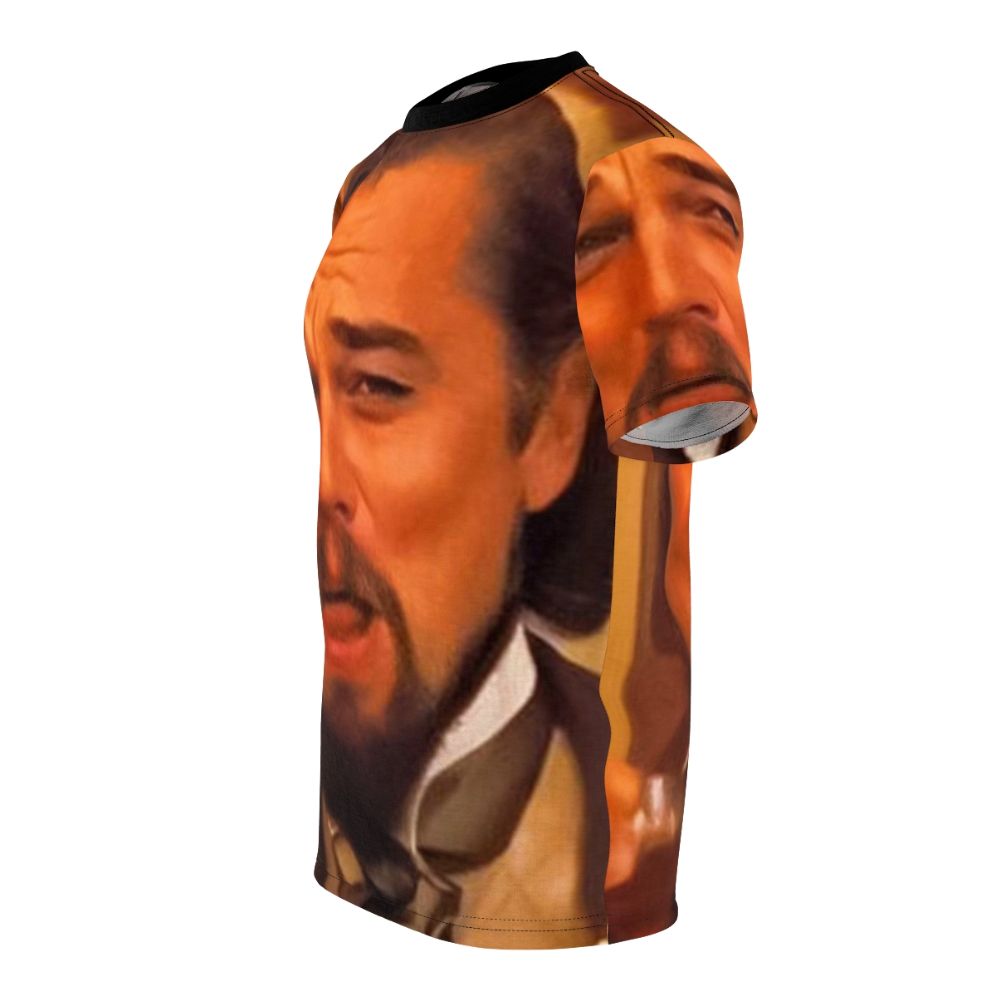 Leonardo DiCaprio meme graphic on a t-shirt - men left