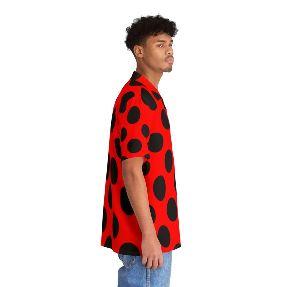 Vibrant lady bug and polka dot print Hawaiian shirt - People Pight