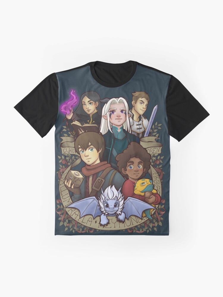 Fantasy epic "The Future King" graphic t-shirt featuring characters from the Netflix series - Flat lay