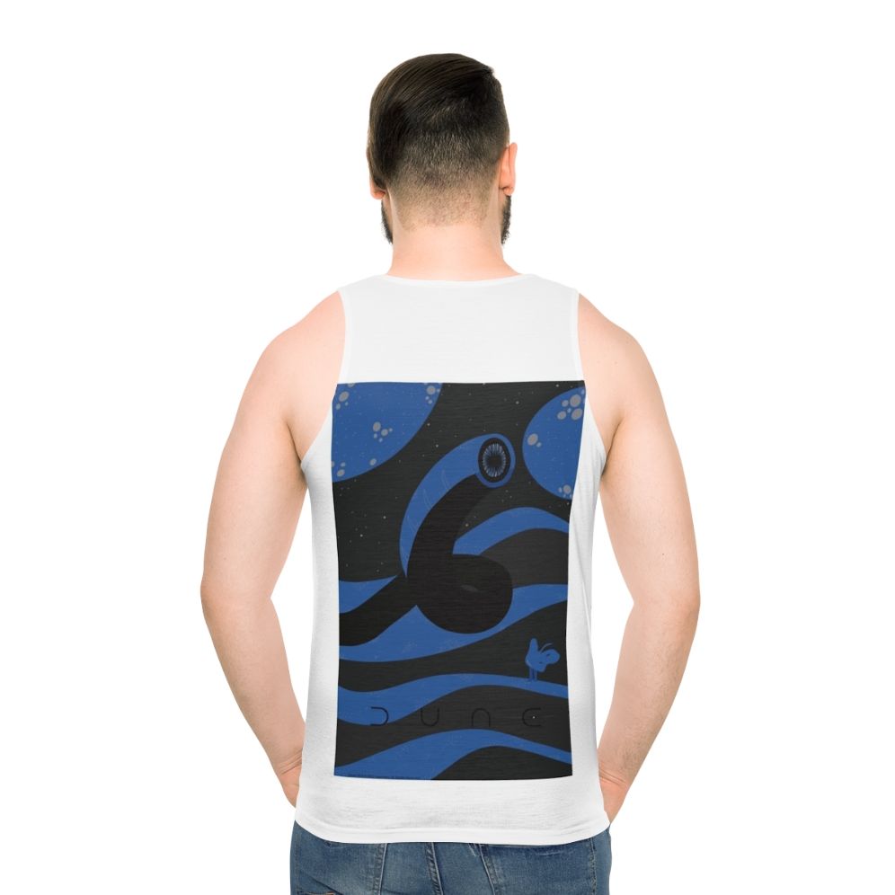 Dune Sandworm Unisex Tank Top - men back