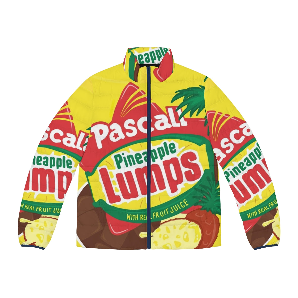 Pineapple Lumps Puffer Jacket, New Zealand Iconic Food Design