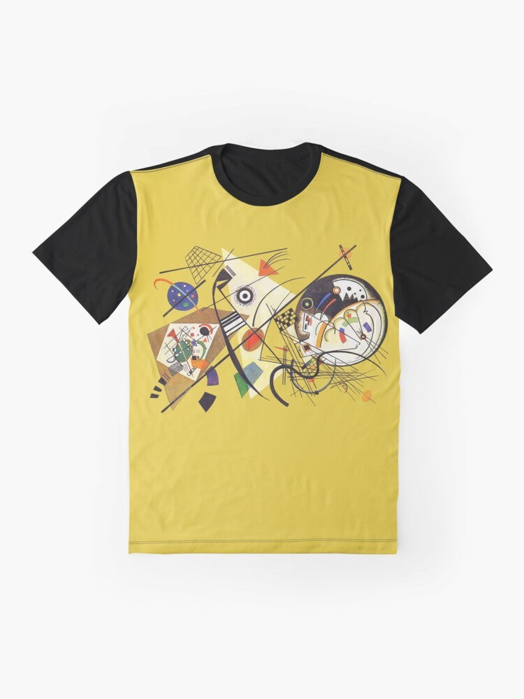 Transverse Lines (1923) abstract art t-shirt design by Wassily Kandinsky - Flat lay