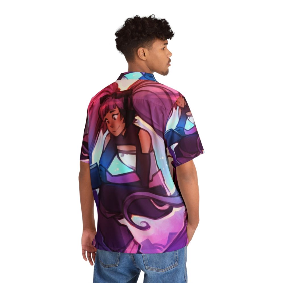 Entrapta inspired Hawaiian shirt with vibrant tropical print - People Back