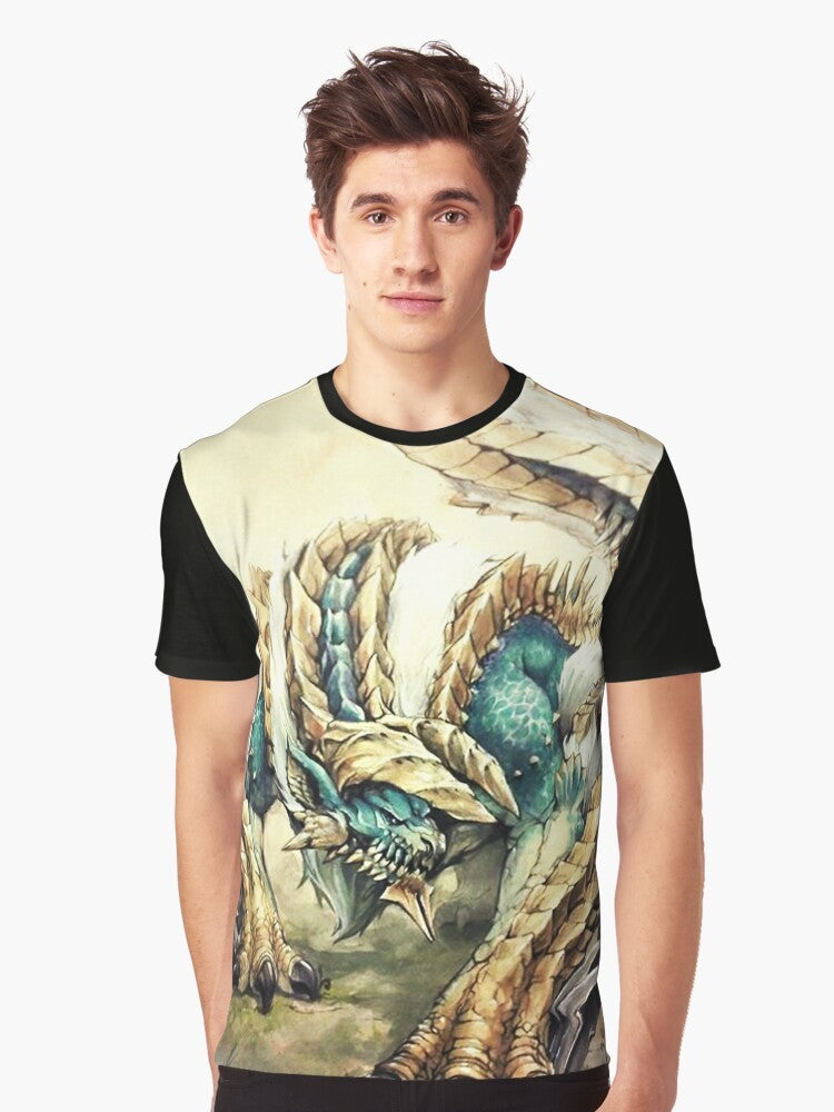 Monster Hunter Zinogre Roaring Thunder Graphic T-Shirt - Men