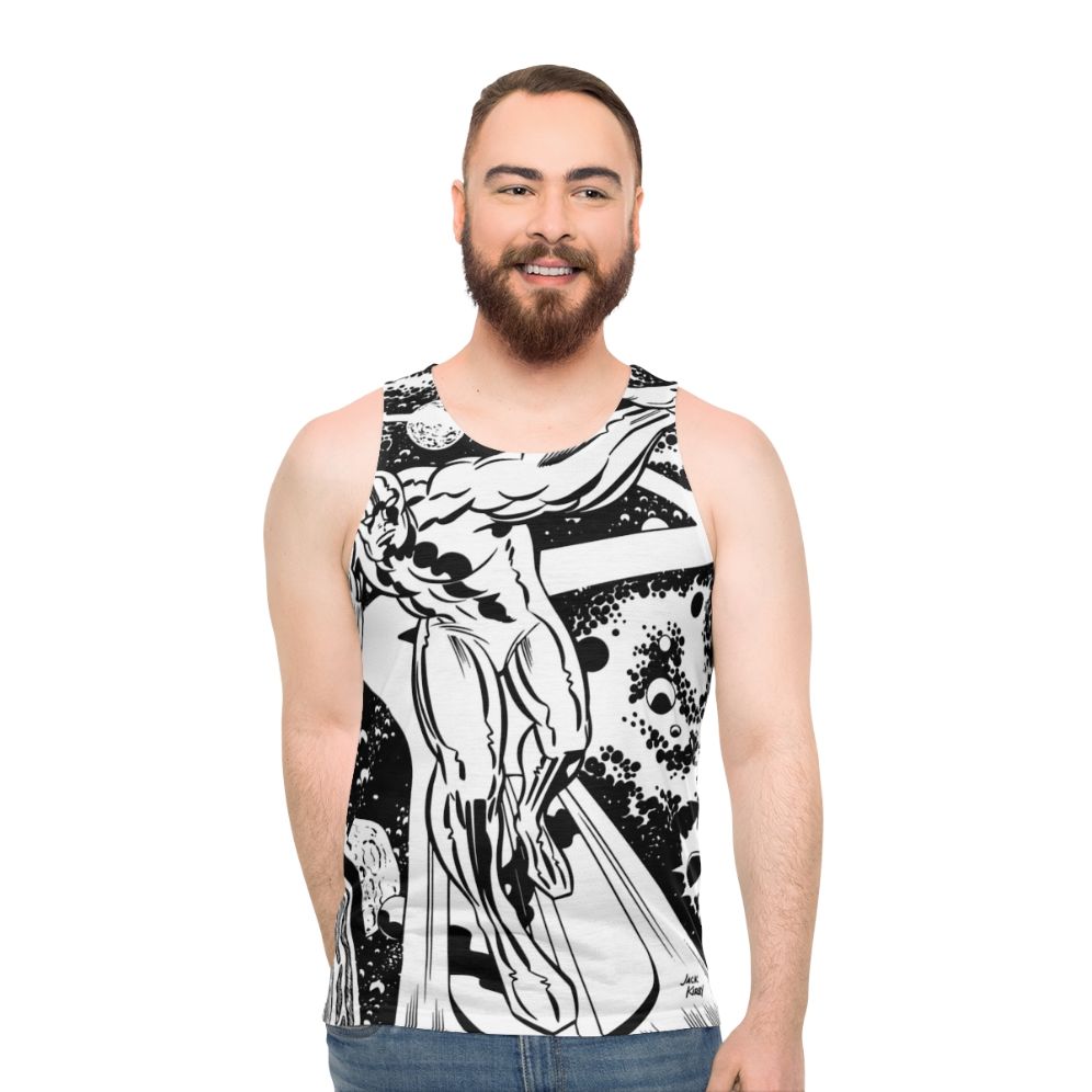 Silver Surfer cosmic superhero unisex tank top - men