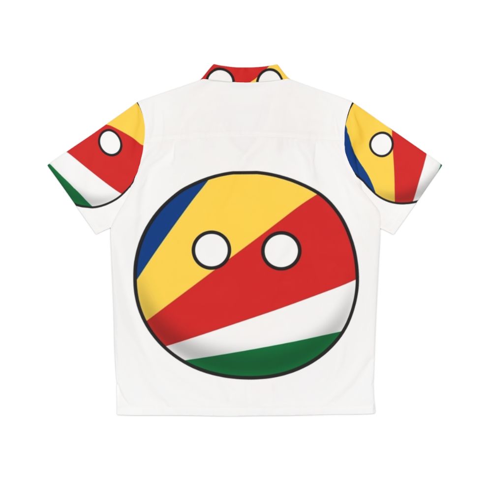 Seychelles countryball Hawaiian shirt - Back