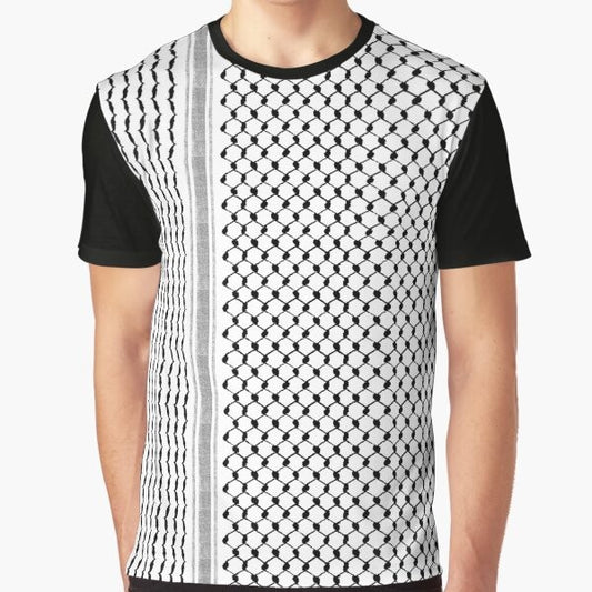 Palestinian Keffiyeh Hatta Pattern Graphic T-Shirt Design