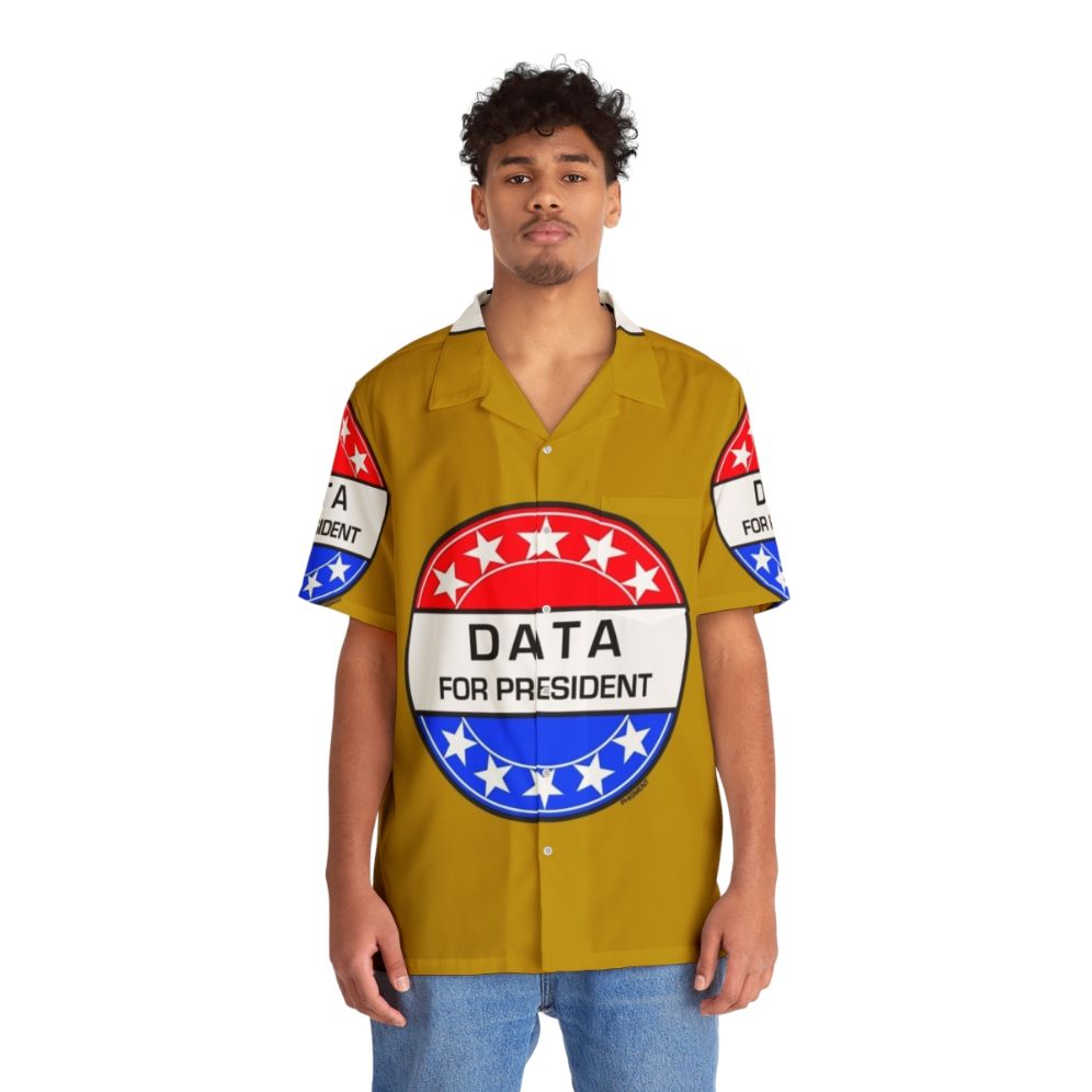 Data for President Hawaiian Shirt - Sci-Fi Inspired Presidential Apparel - People Front