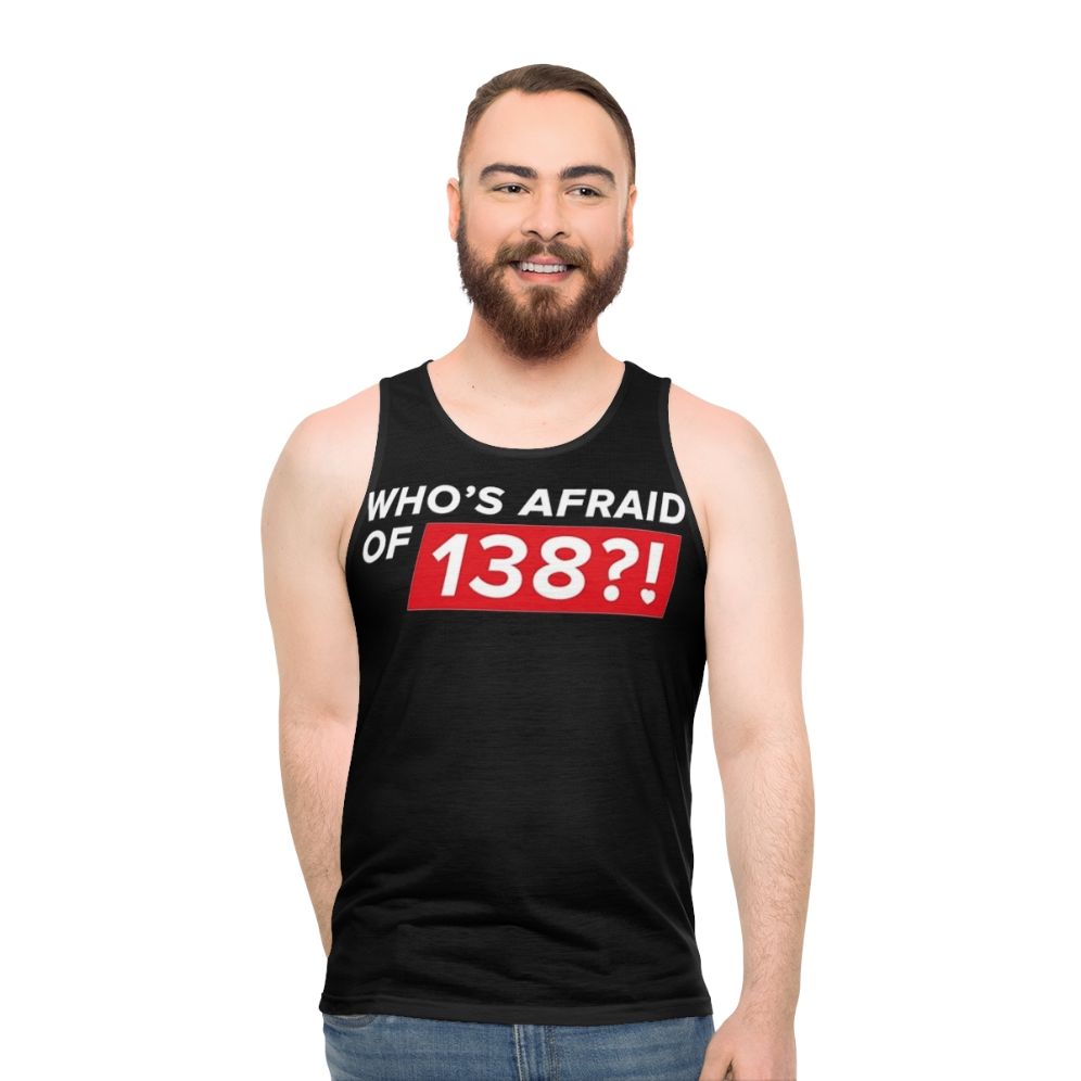 Unisex tank top with trance music design - men