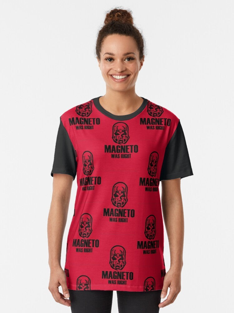 Magneto Was Right Marvel Graphic T-Shirt featuring the iconic X-Men villain - Women