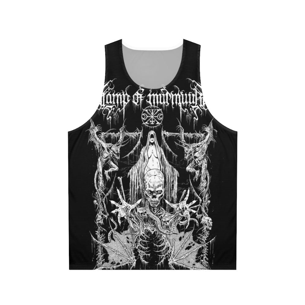 Black metal unisex tank top