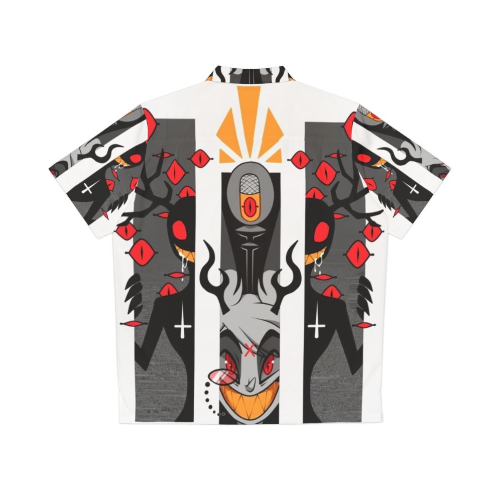 Demonic Hawaiian Shirt with Hazbin Hotel character Alastor - Back