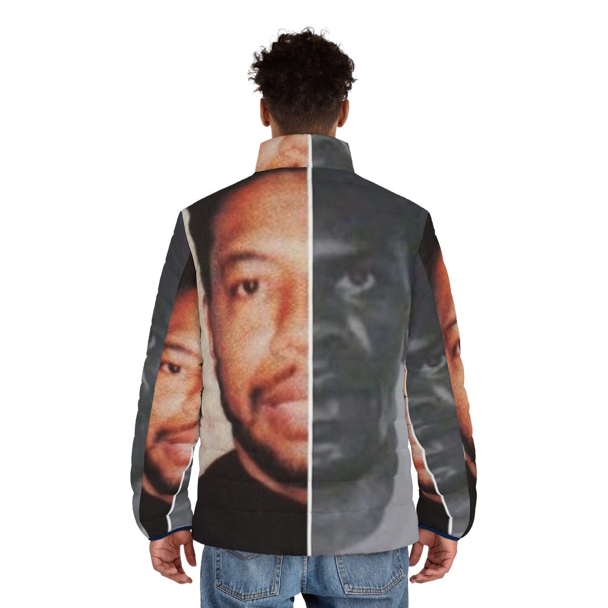 Leaders puffer jacket featuring Larry Hoover and David Barksdale imagery - men back