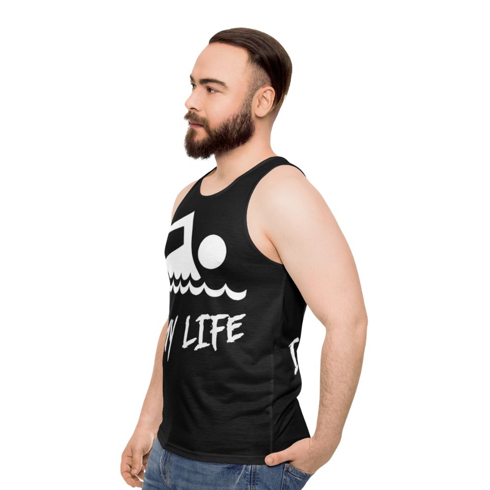 Unisex 'Swimming Is My Life' Tank Top - men side