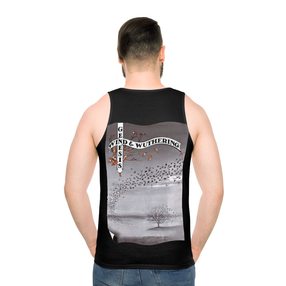 Vintage 'Wind and Wuthering' unisex tank top featuring Genesis album artwork - men back