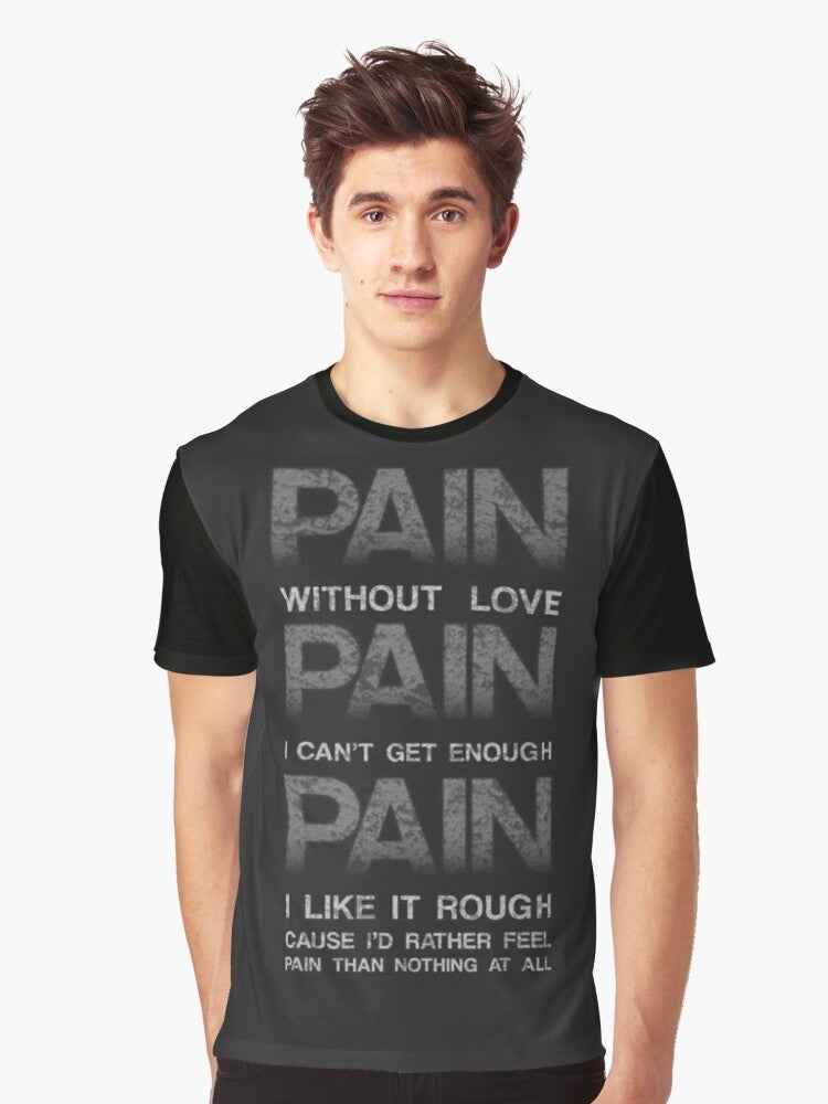 "Pain" graphic t-shirt design for Three Days Grace metal music fans - Men