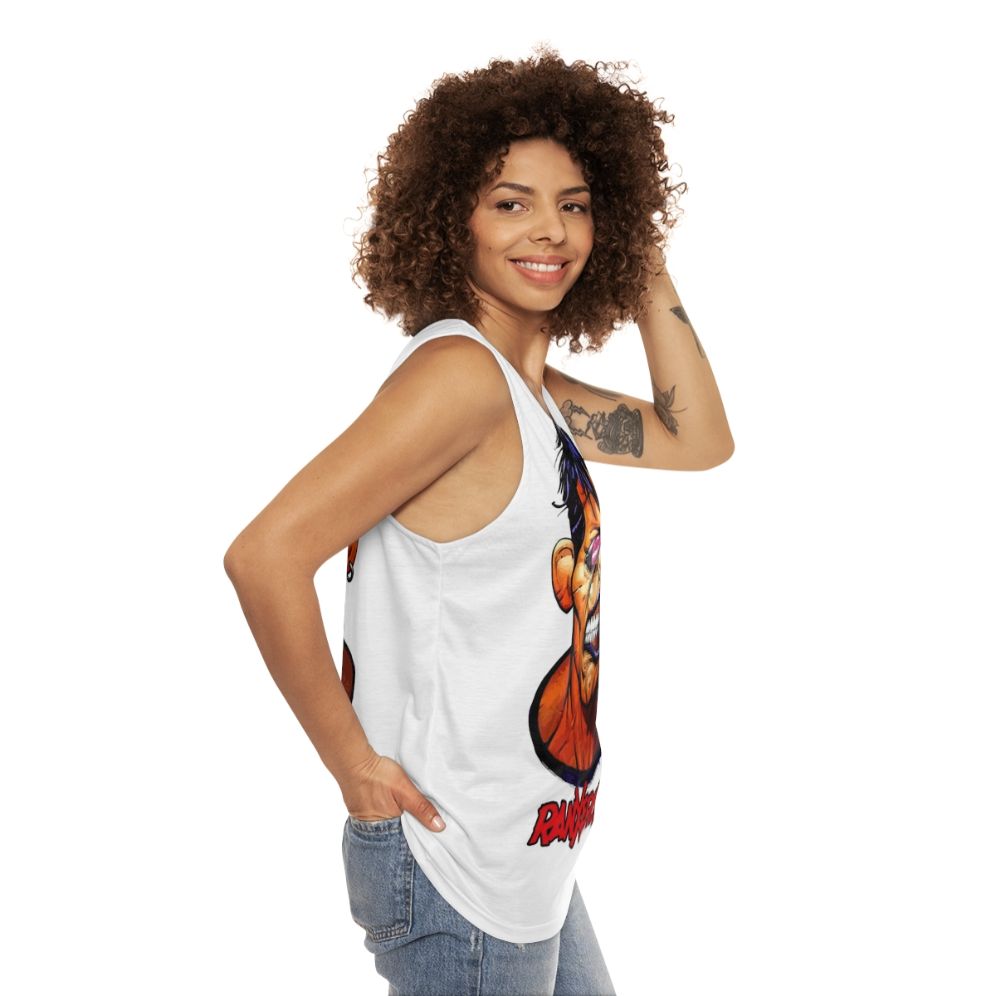 Ranxerox comic book character head design on unisex tank top - women side