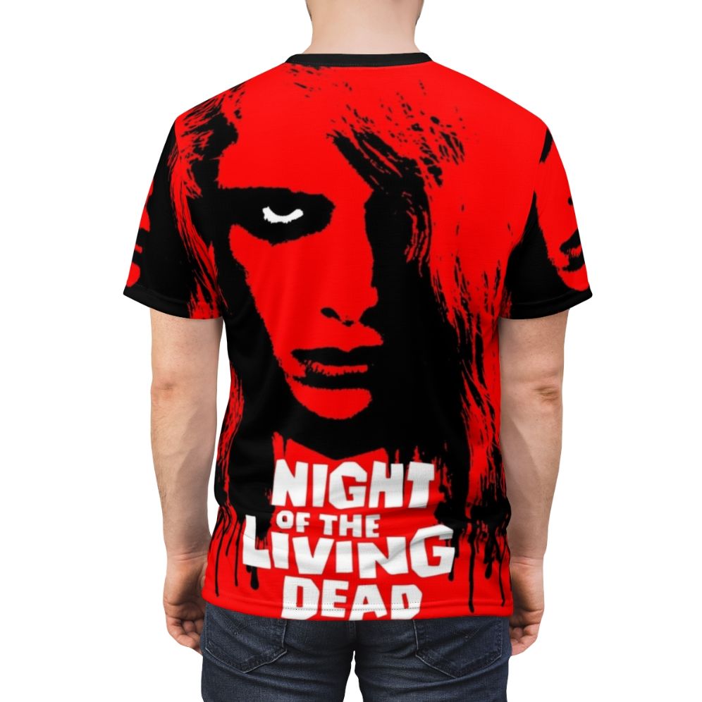 Retro-style t-shirt with a Night of the Living Dead inspired zombie design - men back