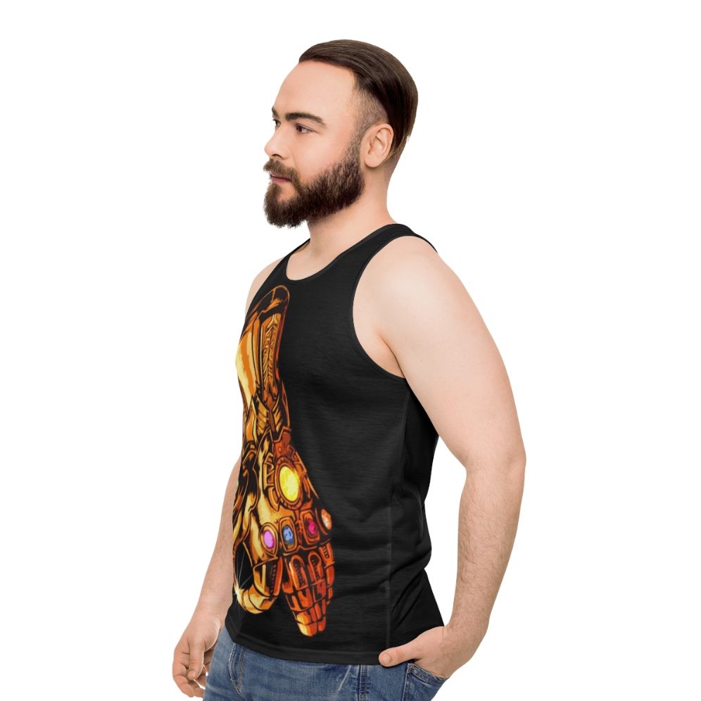 Infinity Gauntlet Circle Game Unisex Tank Top - men side