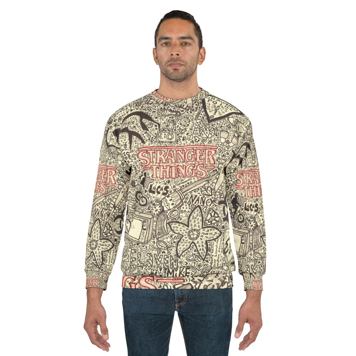 Stranger Things Upside Down Demogorgon Eleven Costume Sweatshirt - men