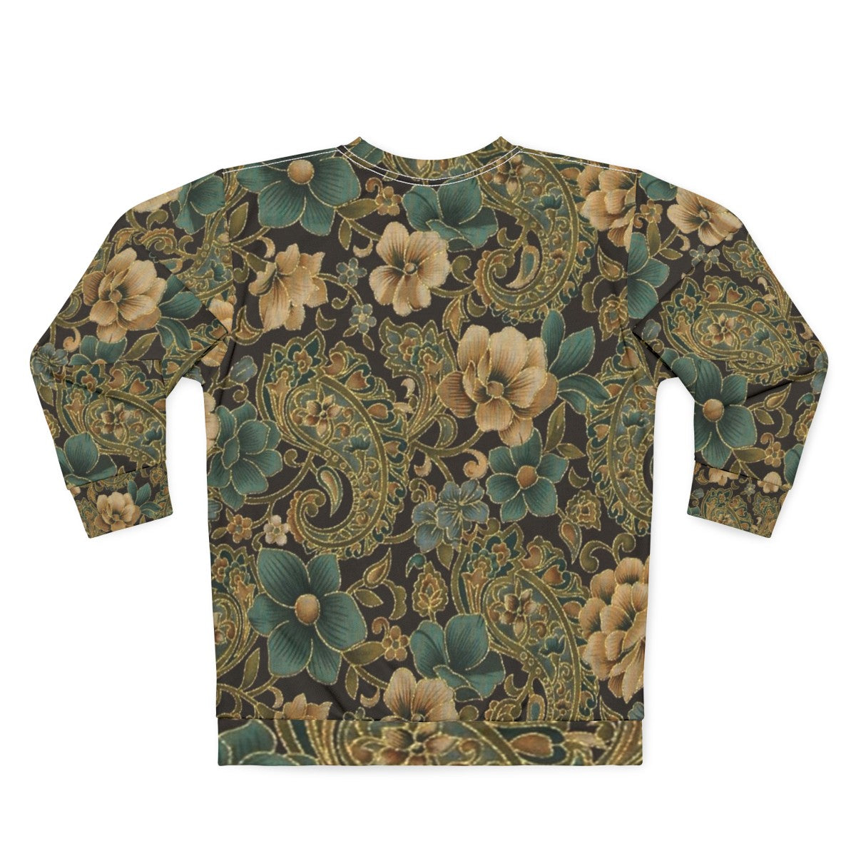 Elegant gold rose paisley floral design sweatshirt - Back