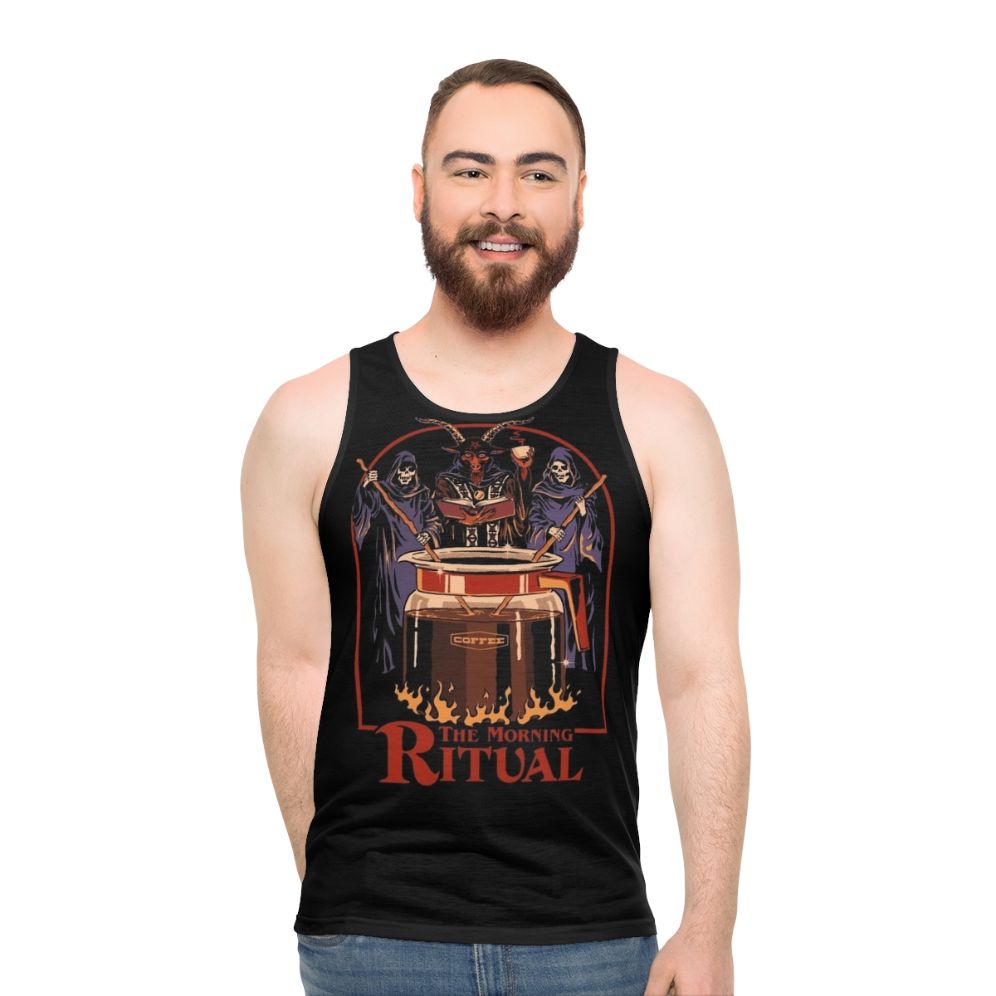 Retro Caffeine Ritual Unisex Tank Top - men