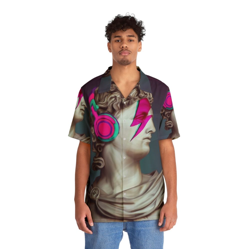 Apollo Bowie Hawaiian Shirt with Mythological and Music Inspired Design - Lifestyle