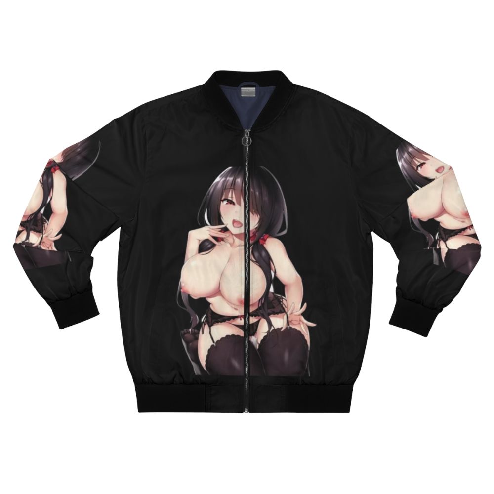 Anime-style hentai inspired bomber jacket with kawaii design