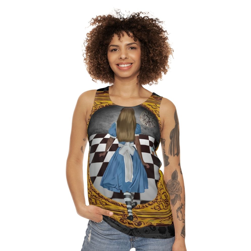 Unisex "Through The Looking Glass" Alice in Wonderland Fantasy Tank Top - women