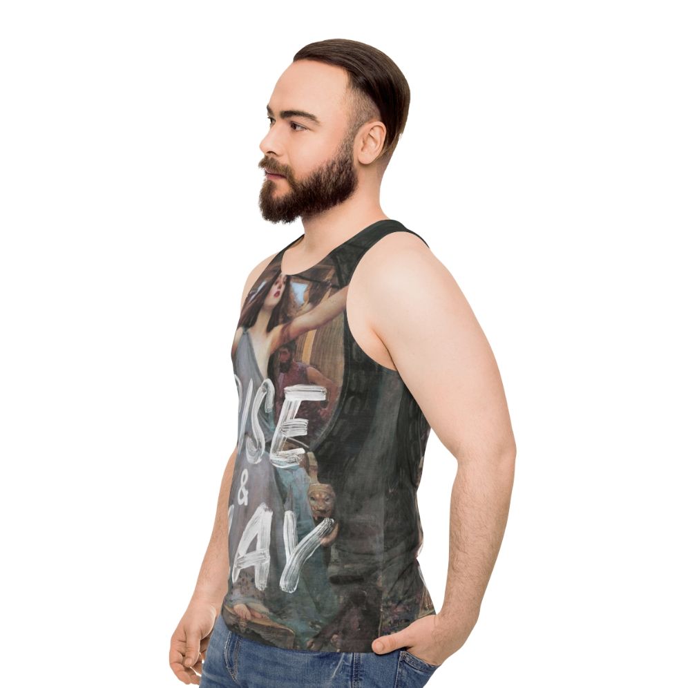 "Rise and Slay" motivational tank top - men side