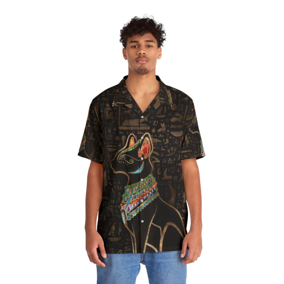 Egyptian Cat Bastet Hawaiian Shirt - People Front