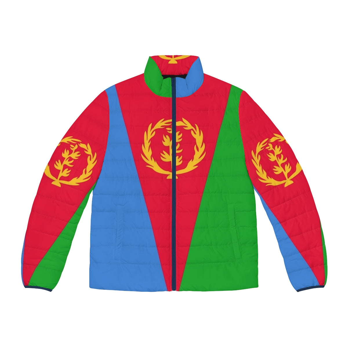 Eritrea flag puffer jacket with national pride design