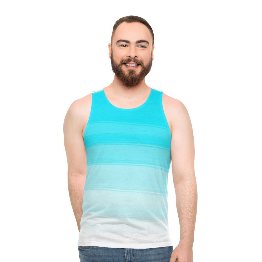 Blue Brushstroke Unisex Tank Top - men