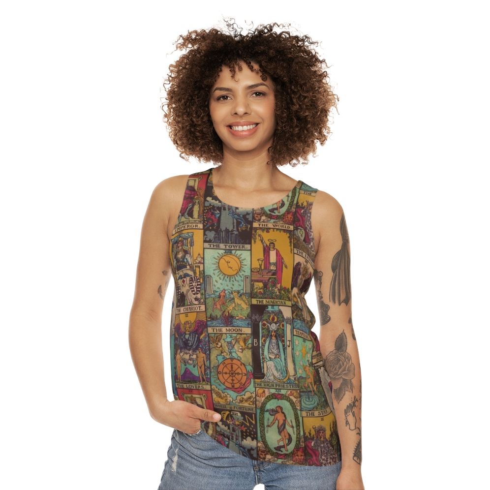 Vintage Major Arcana Patchwork Tarot Tank Top - women