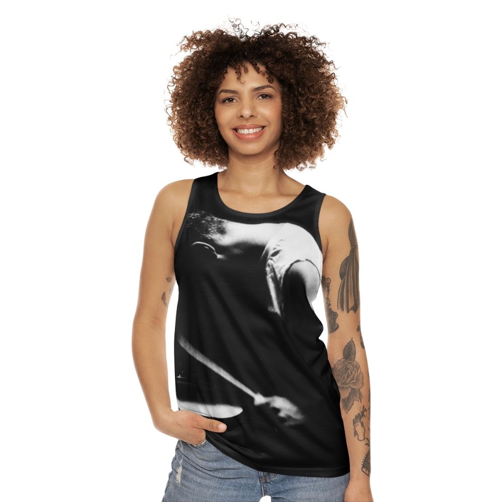 Drummer Unisex Tank Top featuring U2 Silhouette Art - women