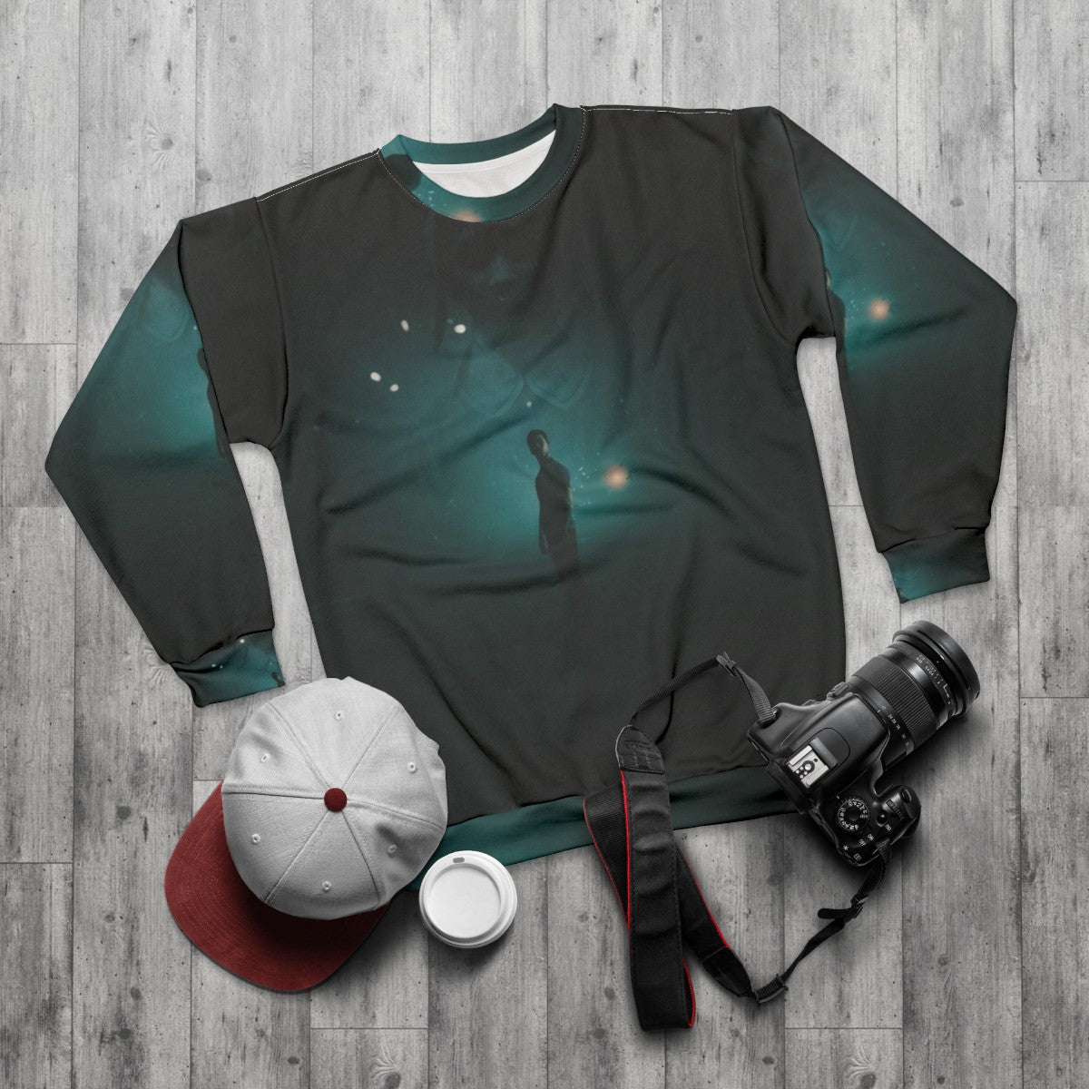 The Dark Pictures Little Hope Sweatshirt featuring horror game design - flat lay