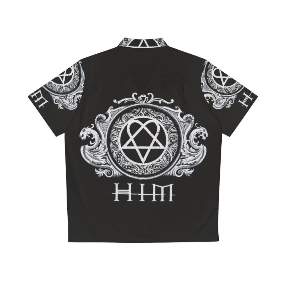 Him Band Hawaiian Shirt with Heartagram Logo - Back