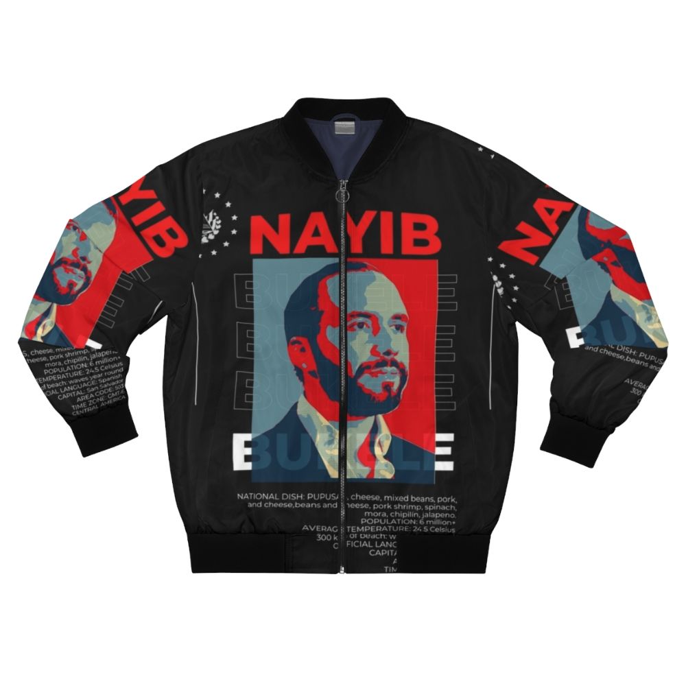 El Salvador Volcano Bomber Jacket featuring Nayib Bukele