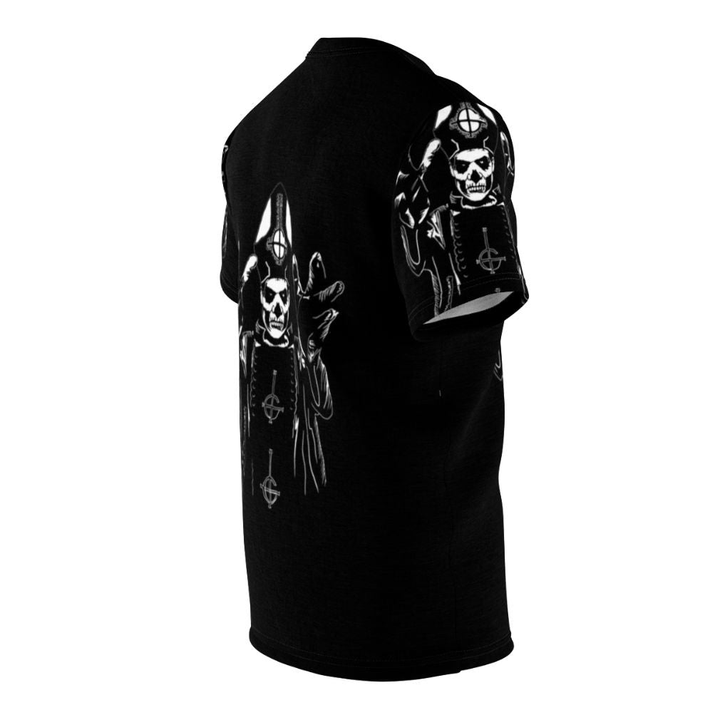 Ghastly Ghoul Graphic T-Shirt with Occult and Metal Symbols - men right