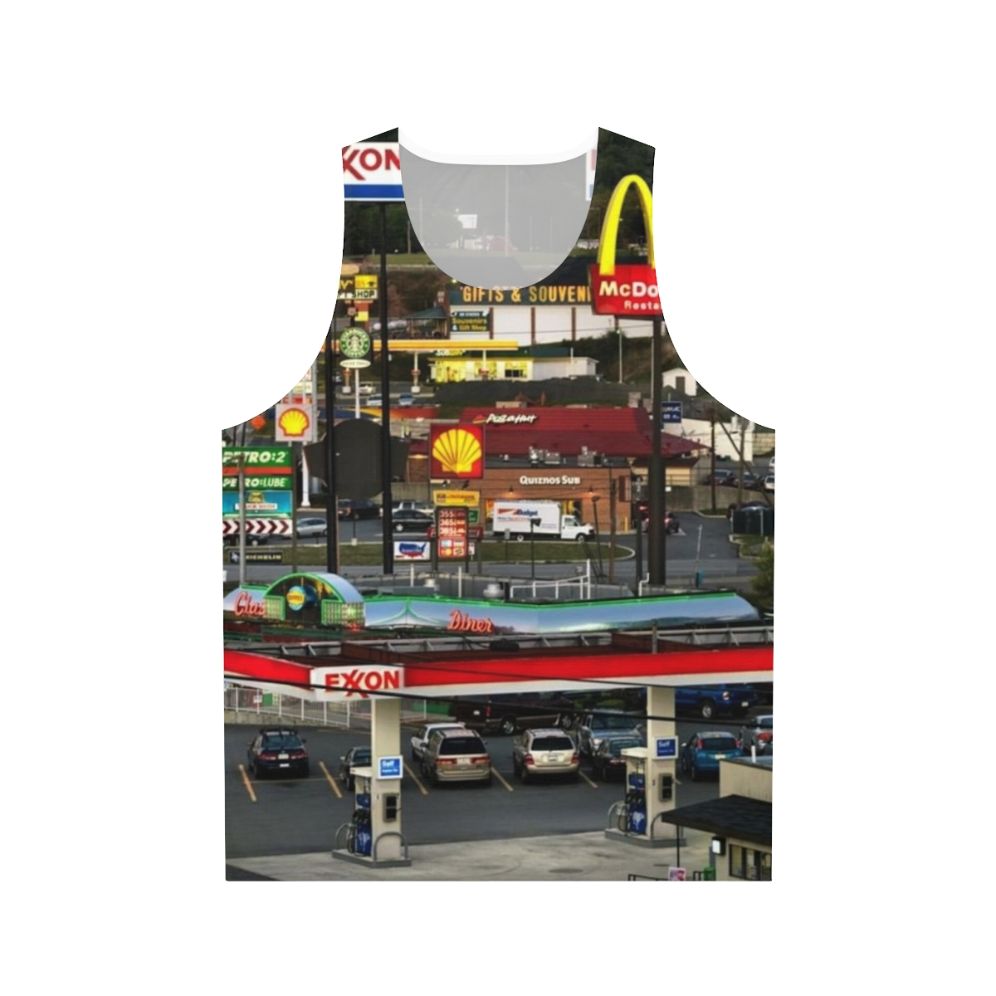 Vintage Truckstop in Breezewood, PA Unisex Tank Top