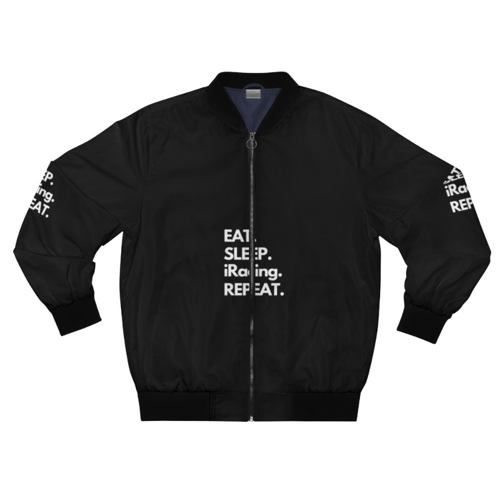 Iracing Eat Sleep Repeat Bomber Jacket - Gaming and Sim Racing Jacket