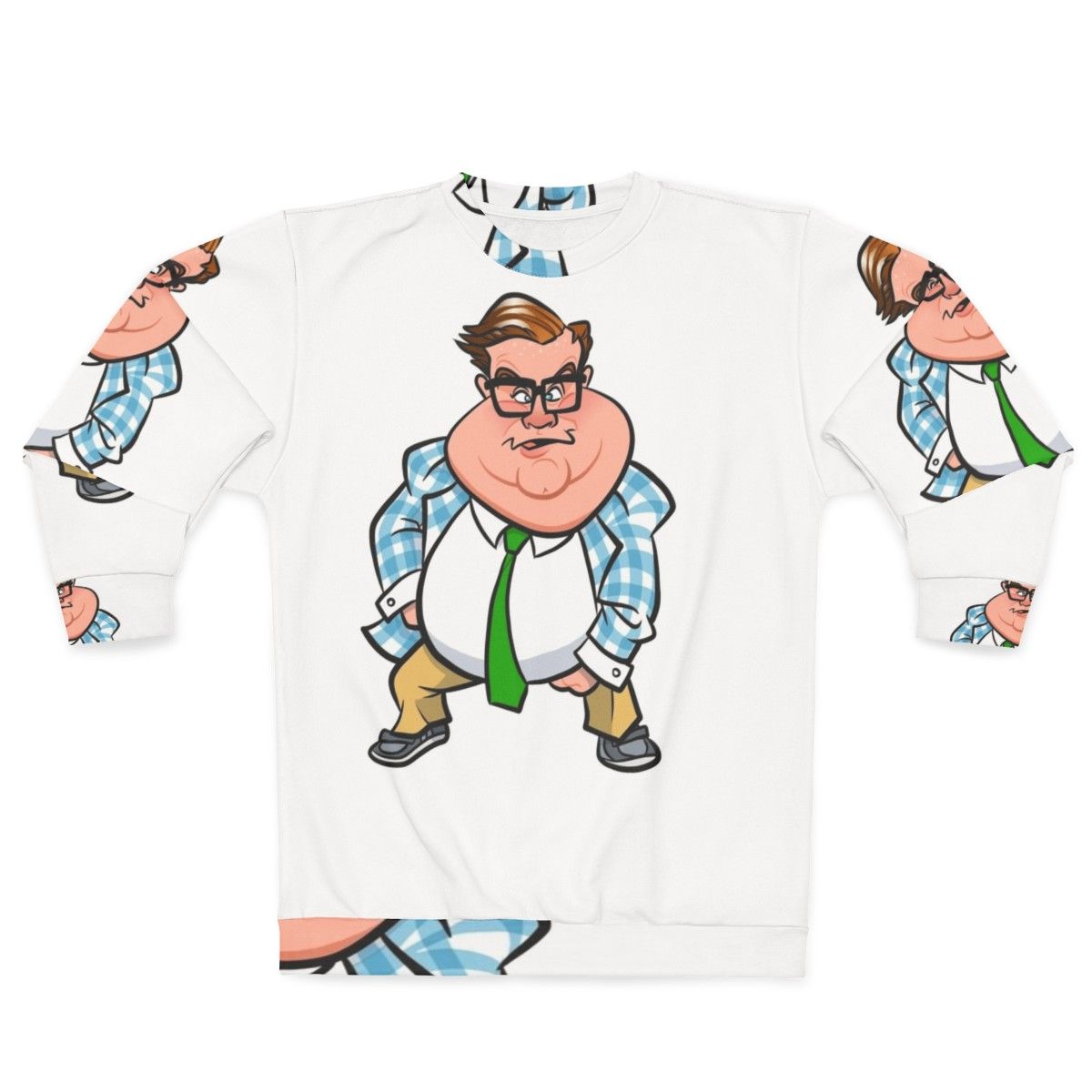 Chris Farley Matt Foley Motivational Speaker Caricature Sweatshirt