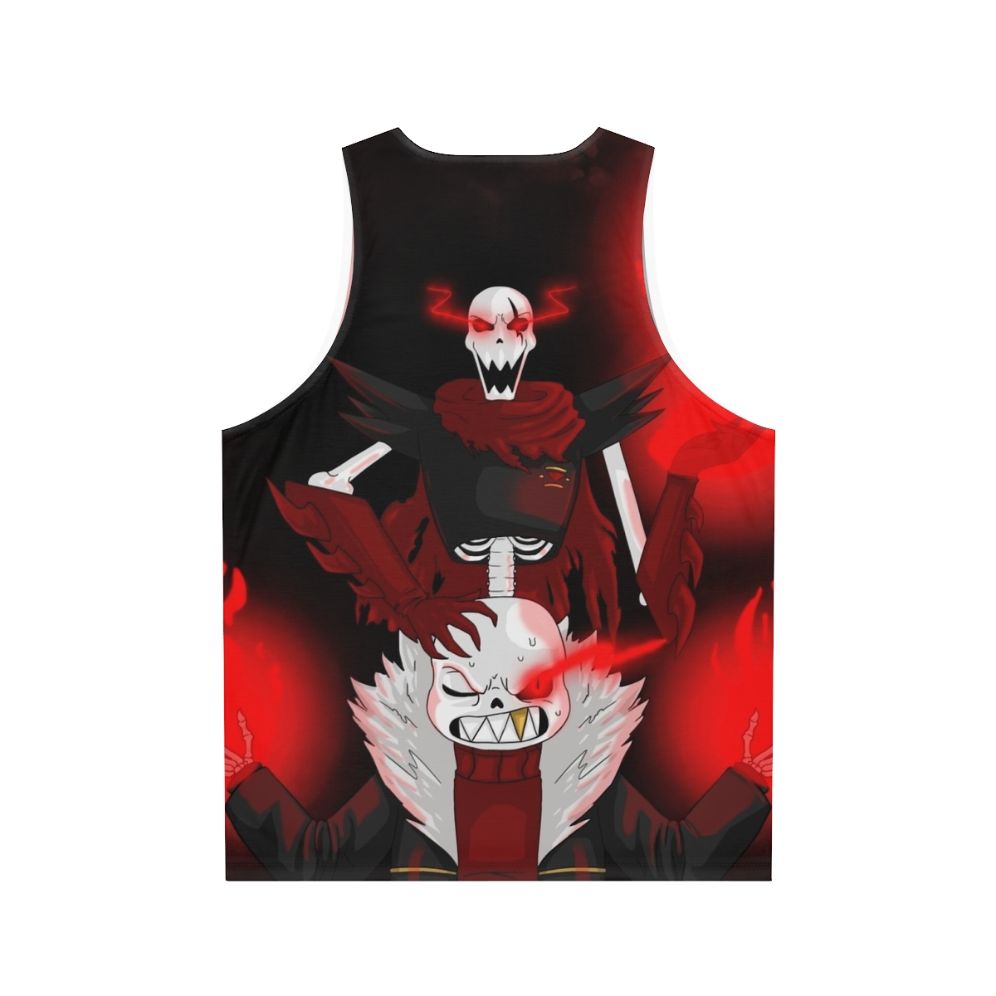 Underfell Undertale Unisex Tank Top Featuring Papyrus and Sans Fanart - Back