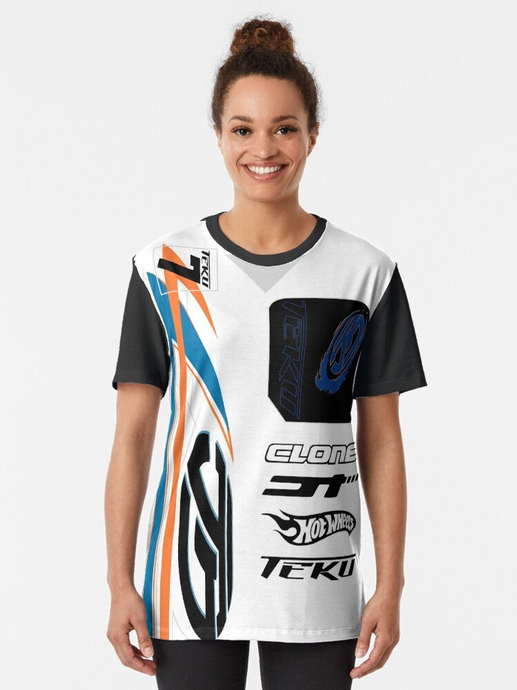 Acceleracers Power Rage Graphic T-Shirt featuring Vert Wheeler, Teku, Nolo, and the Water Realm - Women