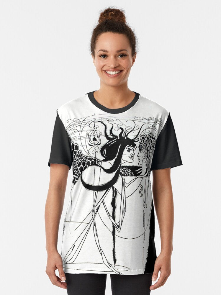 Graphic t-shirt featuring Aubrey Beardsley's artwork from "Salomé" by Oscar Wilde - Women