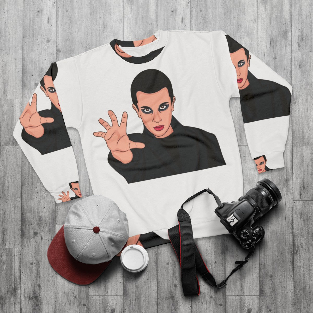 Stranger Things Eleven Retro Sweatshirt - flat lay